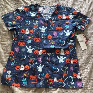 Halloween Themed scrub top